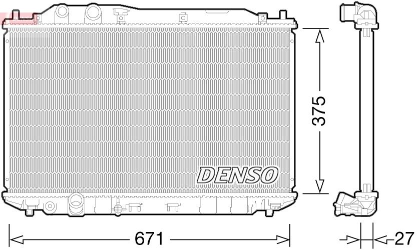 Радіатор охолодження двигуна DENSO DRM40029 - zapix