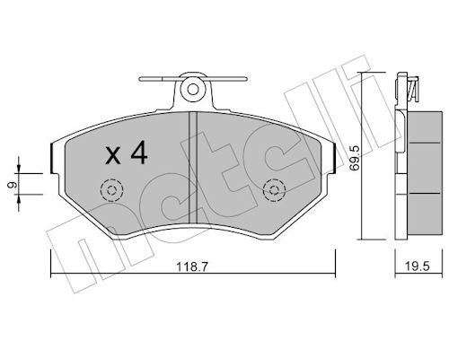 Гальмівні колодки дискові METELLI 2202150 - zapix
