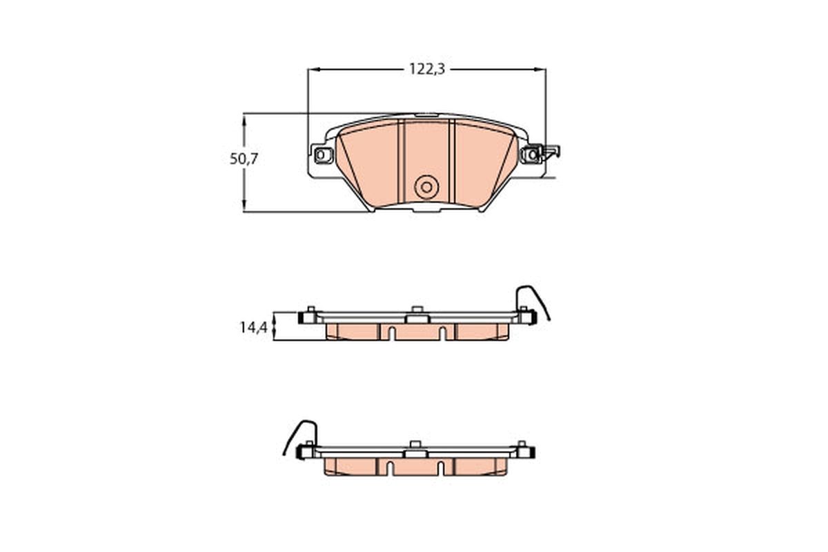 Гальмівні колодки дискові TRW GDB2199 - zapix