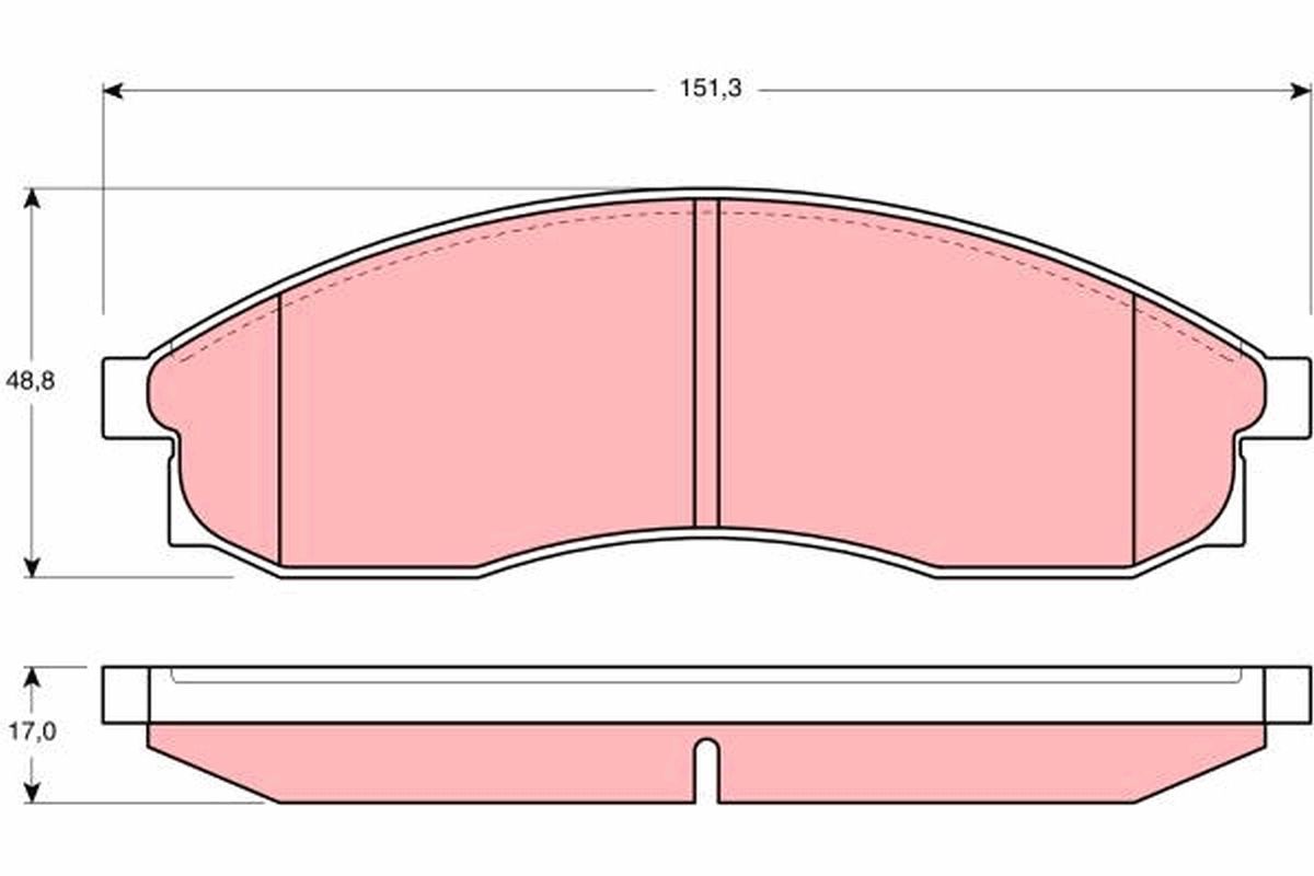 Гальмівні колодки дискові TRW GDB3107 - zapix