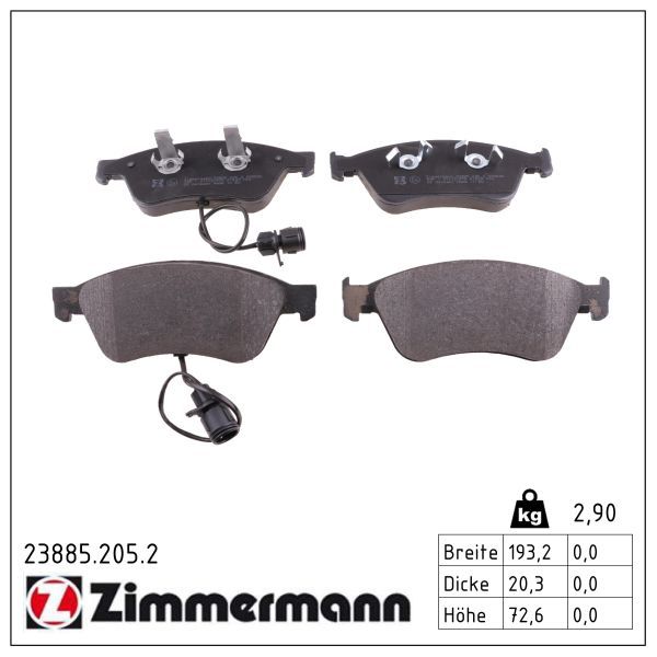 Гальмівні колодки дискові ZIMMERMANN 238852052 - zapix