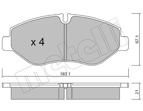 Гальмівні колодки дискові METELLI 2206711 - zapix