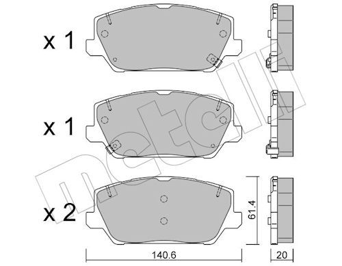 Гальмівні колодки дискові METELLI 2212410 - zapix