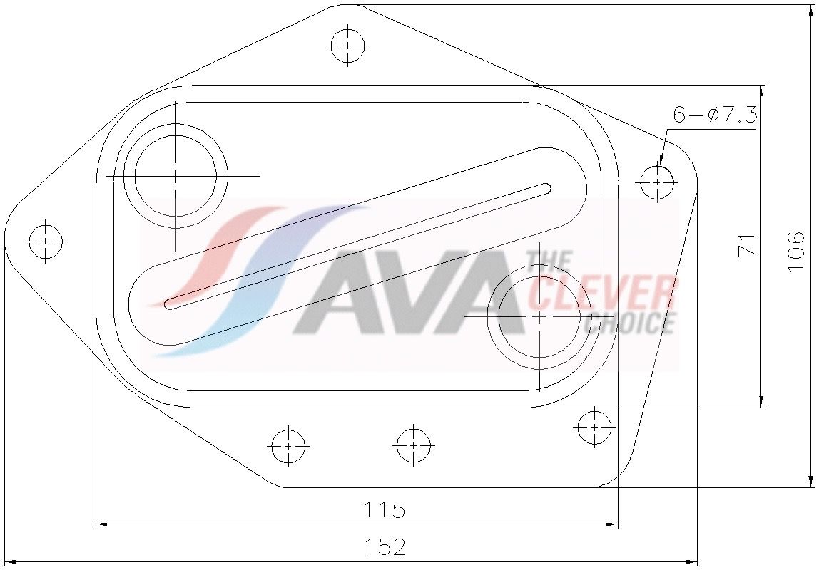 Оливний радіатор двигуна AVA QUALITY COOLING FT3492 - zapix