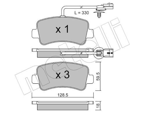 Гальмівні колодки дискові METELLI 2208990 - zapix
