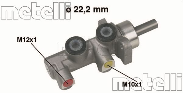 Головний гальмівний циліндр METELLI 050229 - zapix