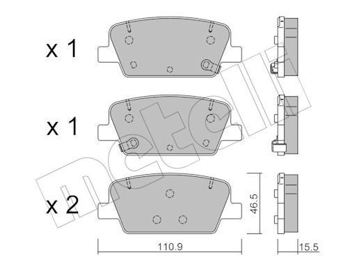 Гальмівні колодки дискові METELLI 2212830 - zapix