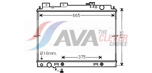 Радіатор охолодження двигуна AVA QUALITY COOLING DN2430 - zapix