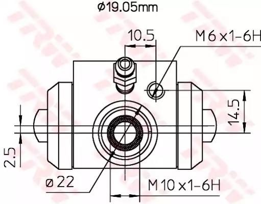 Колесный тормозный цилиндр TRW BWD113A