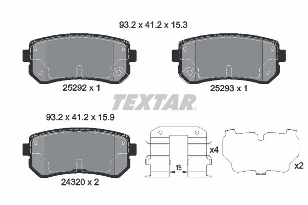 Тормозные колодки дисковые TEXTAR 2529201