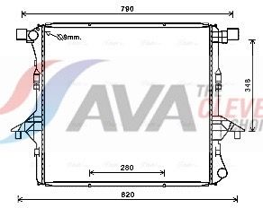 Радіатор охолодження двигуна AVA QUALITY COOLING VNA2363 - zapix