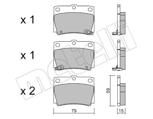 Гальмівні колодки дискові METELLI 2204840 - zapix