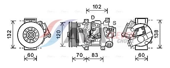 Компресор кондиціонера AVA QUALITY COOLING TOAK627 - zapix
