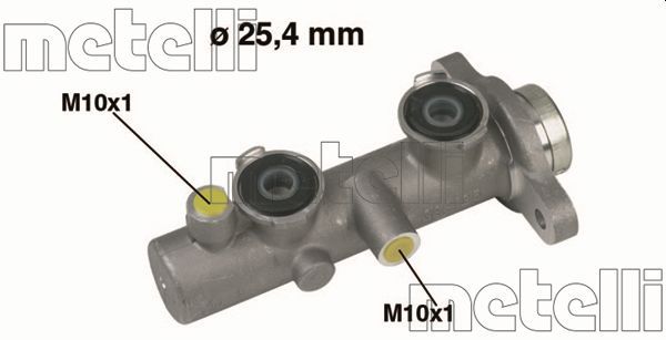 Головний гальмівний циліндр METELLI 050249 - zapix