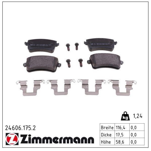 Гальмівні колодки дискові ZIMMERMANN 246061752 - zapix