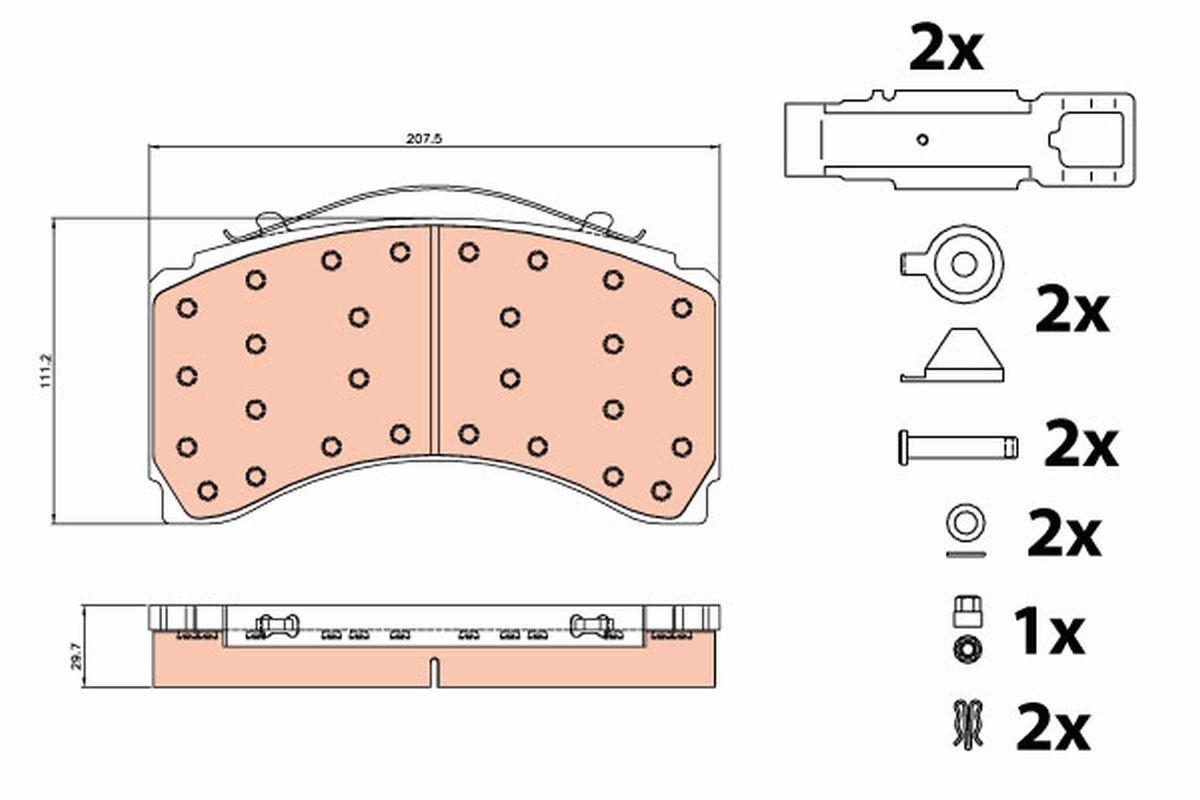 Гальмівні колодки дискові TRW GDB5117 - zapix