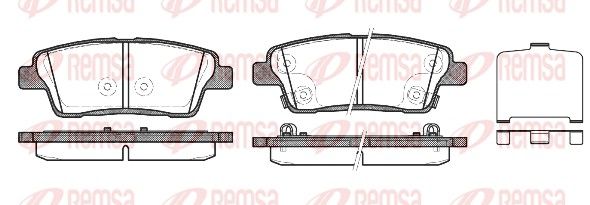 Гальмівні колодки дискові REMSA 145802 - zapix