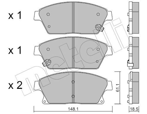 Гальмівні колодки дискові METELLI 2208390 - zapix