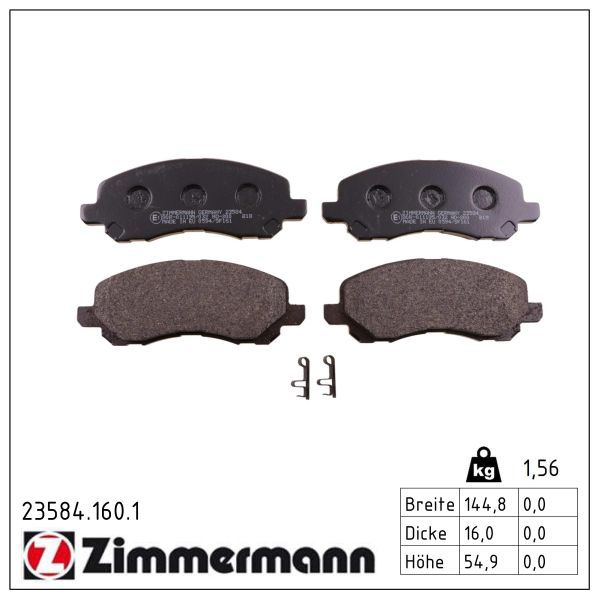 Гальмівні колодки дискові ZIMMERMANN 235841601 - zapix