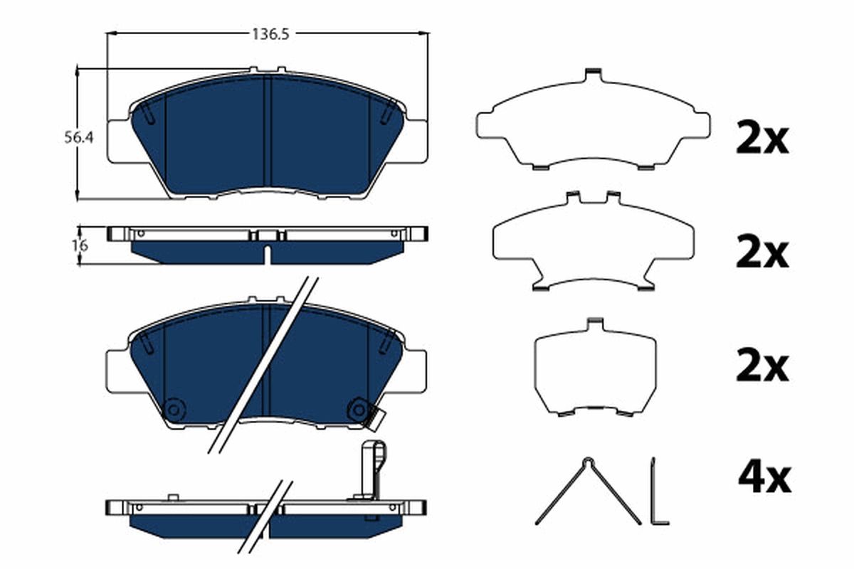 Гальмівні колодки дискові TRW GDB3493BTE - zapix