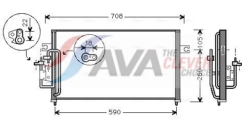 Радіатор кондиціонера AVA QUALITY COOLING HY5059 - zapix