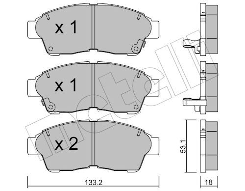 Гальмівні колодки дискові METELLI 2201490 - zapix