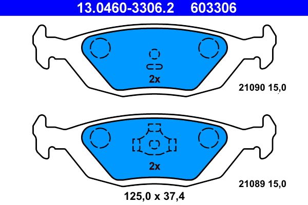 Гальмівні колодки дискові ATE 13046033062 - zapix