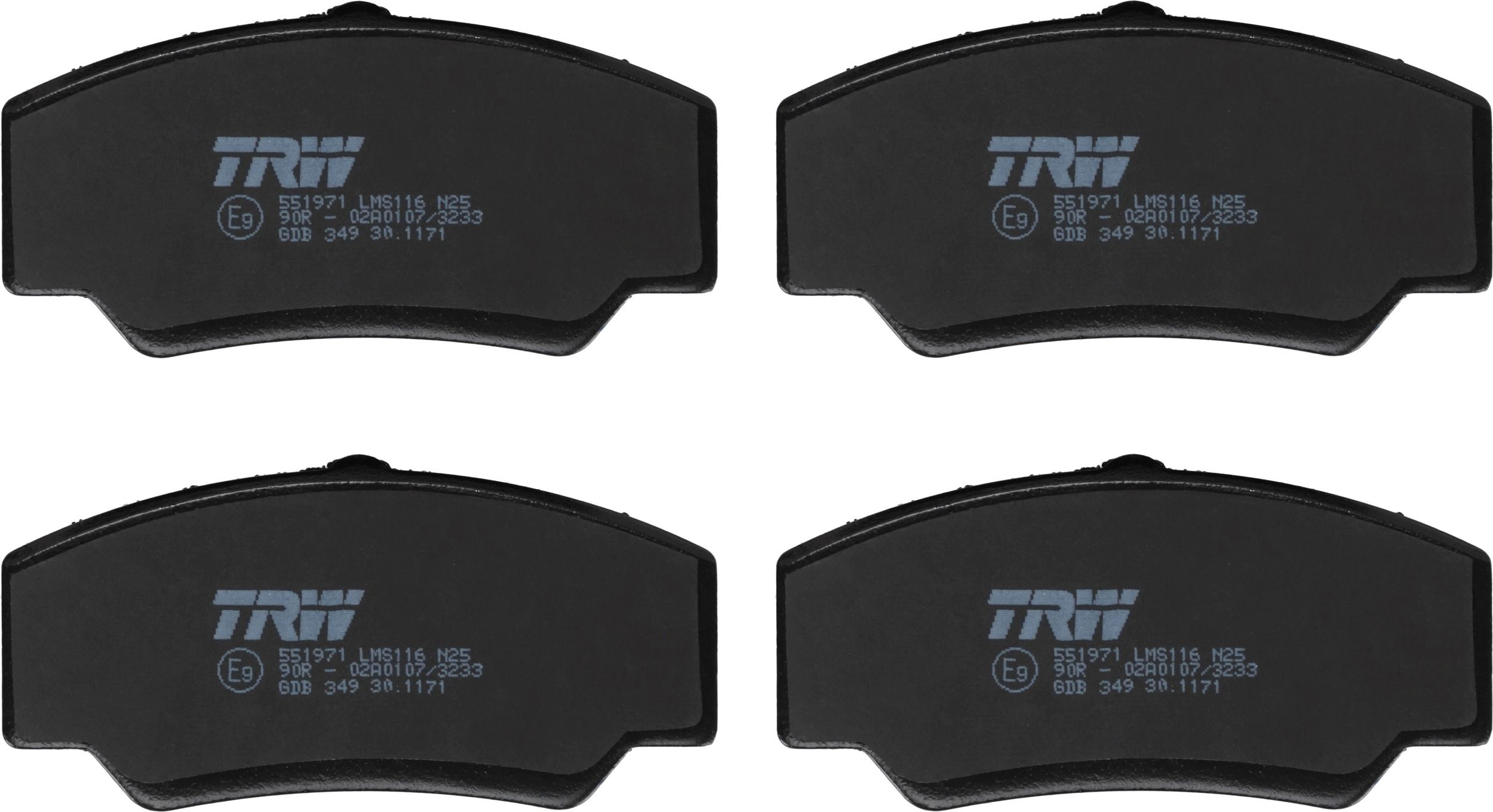 Гальмівні колодки дискові TRW GDB349 - zapix