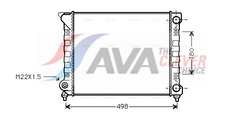 Радіатор охолодження двигуна AVA QUALITY COOLING VN2070 - zapix