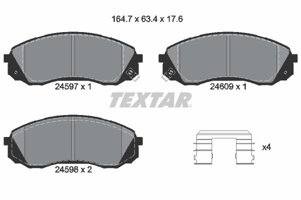 Гальмівні колодки дискові TEXTAR 2459701 - zapix