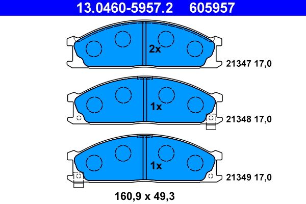 Гальмівні колодки дискові ATE 13046059572 - zapix