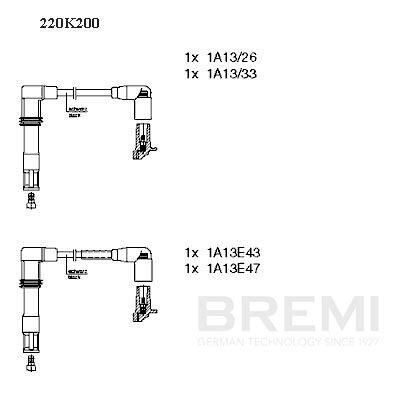 Кабелі запалювання BREMI 220K200 - zapix