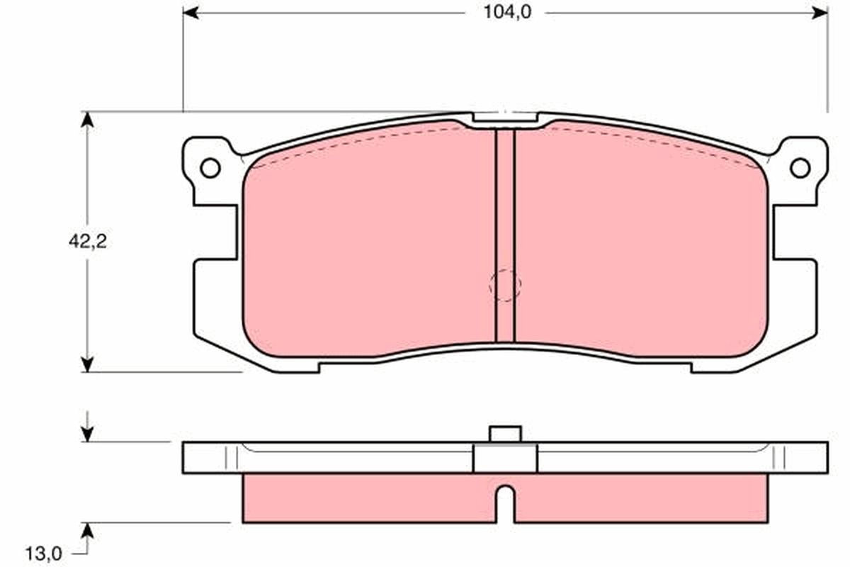 Гальмівні колодки дискові TRW GDB1025 - zapix