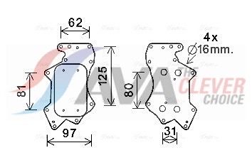 Оливний радіатор двигуна AVA QUALITY COOLING AI3403 - zapix