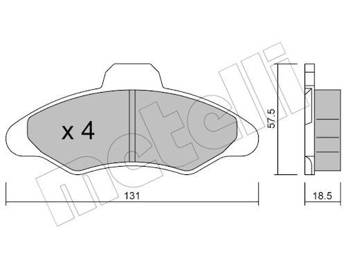 Гальмівні колодки дискові METELLI 2200710 - zapix