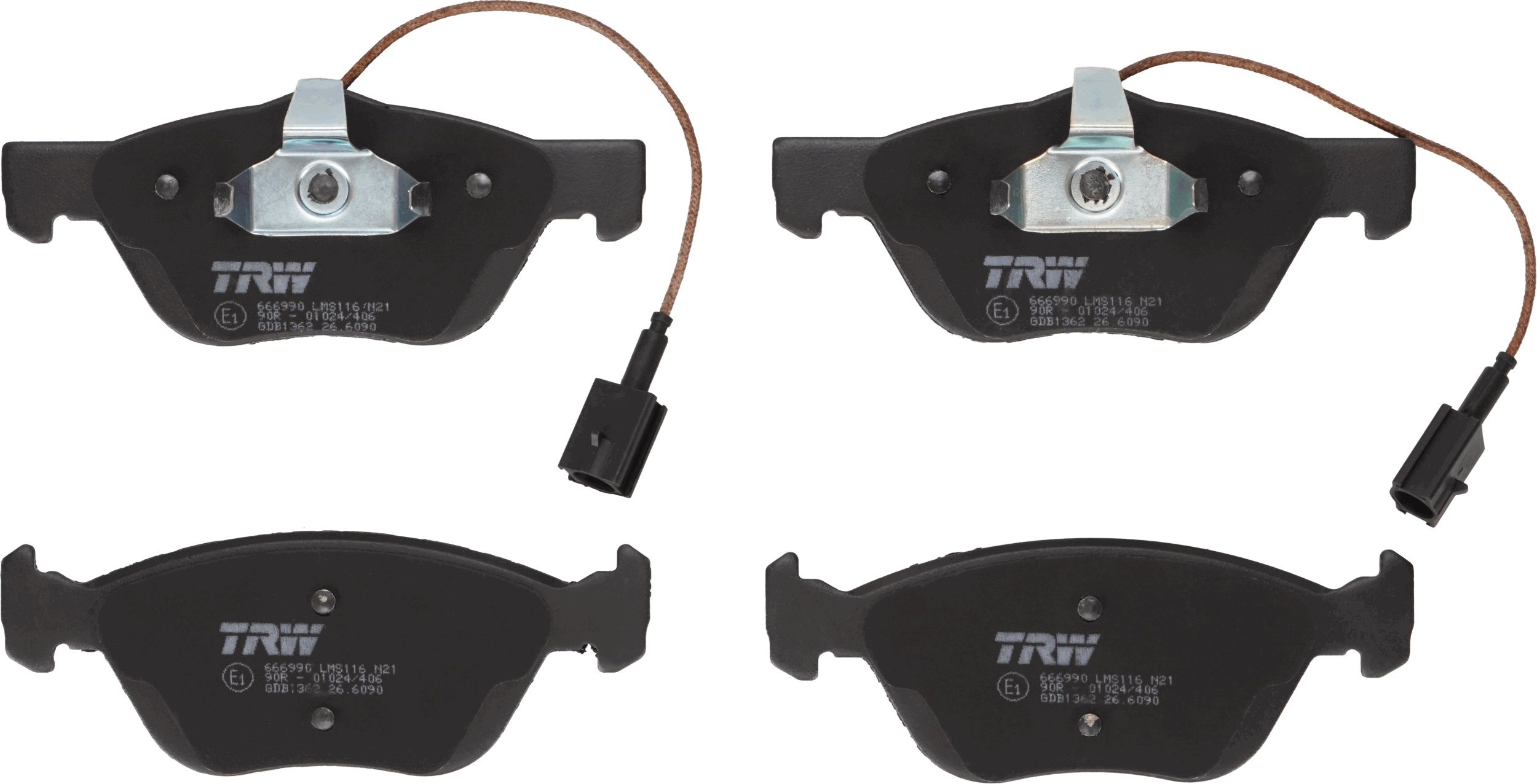 Гальмівні колодки дискові TRW GDB1362 - zapix