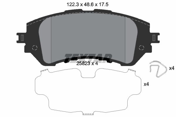 Тормозные колодки дисковые TEXTAR 2582301