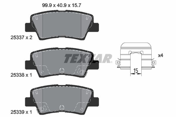 Гальмівні колодки дискові TEXTAR 2533707 - zapix