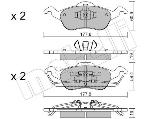 Гальмівні колодки дискові METELLI 2202910 - zapix