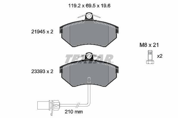 Гальмівні колодки дискові TEXTAR 2194504 - zapix