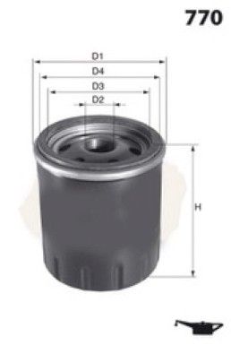 Масляный фильтр MECAFILTER ELH4536