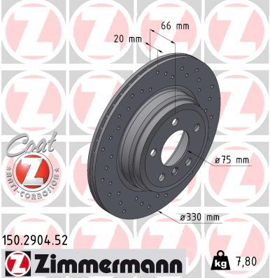 Гальмівний диск ZIMMERMANN 150290452 - zapix