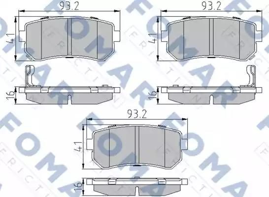 Гальмівні колодки дискові FOMAR FRICTION FO924081 - zapix