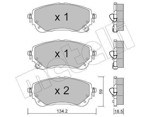 Гальмівні колодки дискові METELLI 2212340 - zapix