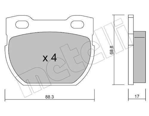Гальмівні колодки дискові METELLI 2203541 - zapix