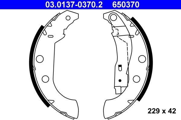Гальмівні колодки ручника (барабанні) ATE 03013703702 - zapix