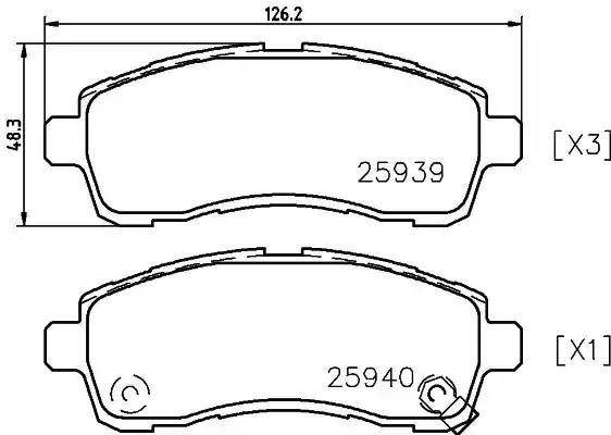 Гальмівні колодки дискові NISSHINBO NP5029 - zapix