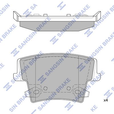 Гальмівні колодки дискові HI-Q SP1508 - zapix
