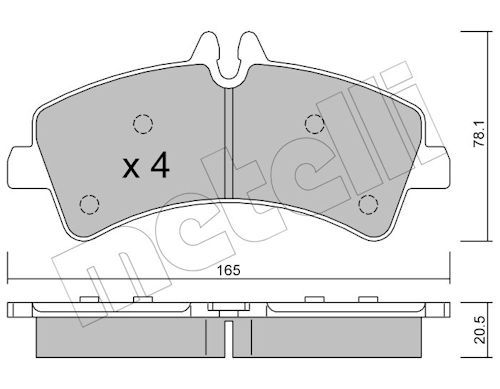 Гальмівні колодки дискові METELLI 2206740 - zapix