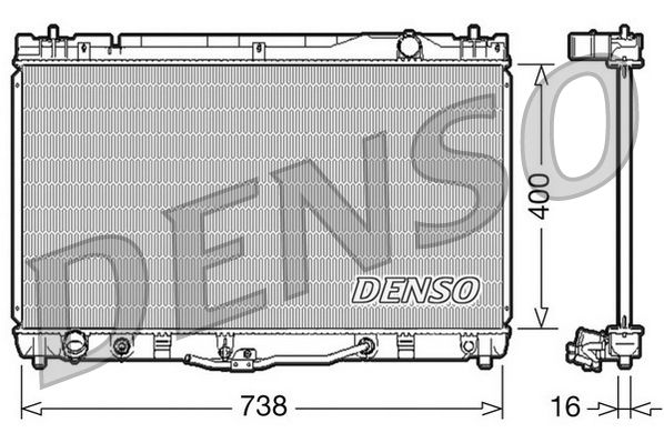 Радіатор охолодження двигуна DENSO DRM50043 - zapix